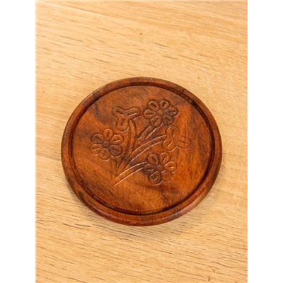 Подставка под горячее «Кошка», набор 6 шт., 11.5×13×6.5 см, дерево шишам