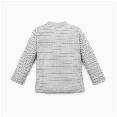 Лонгслив Крошка Я BASIC LINE, рост 62-68 см, полоска серая