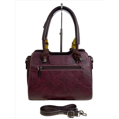 Женская сумка из искусственной кожи, цвет бордовый