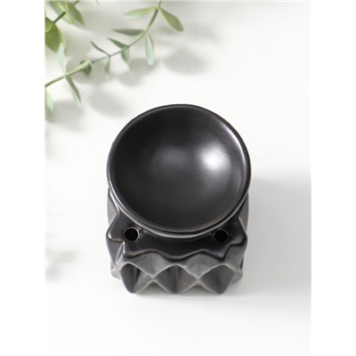 Аромалампа для эфирных масел «Грани. Куб», чёрные, 8×8×9.5 см