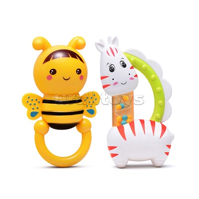 Набор погремушек "Пчеленок с жирафиком" в пакете
