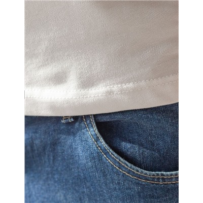 Футболка-поло из фактурного трикотажа