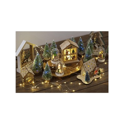 Гирлянда «Конский хвост» 10 нитей по 1 м, IP20, серебристая нить, 100 LED, свечение тёплое белое, 12 В