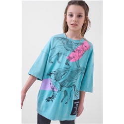 Фуфайка трикотажная для девочек (футболка) PLAYTODAY, 1242973