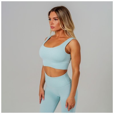 Топ спортивный на широких бретелях ONLYTOP, размер 42-44, голубой