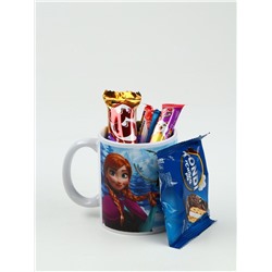 Детский сладкий новогодний подарок «Холодное сердце», конфеты 150 г, кружка керамическая