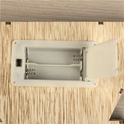 Светодиодная фигура «Ёлка с оленем» 20×30×5 см, дерево, батарейки ААх2 (не в комплекте), свечение тёплое белое