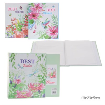 Фотоальбом 120 фото 10х15 Цветы / 9345 /уп 48/ (Розовый)