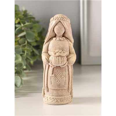 Фигурка - оберег «Берегиня денежная», 13×5 см, бежевый с эффектом состаривания, гипс