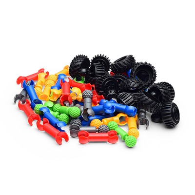 Конструктор "Машина с пушкой" (62 дет.) в коробке