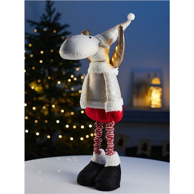 Фигура текстиль «Лосик» 55-84 см, телескопические ножки, 1 LED, от батареек AG10×3, свечение тёплое белое