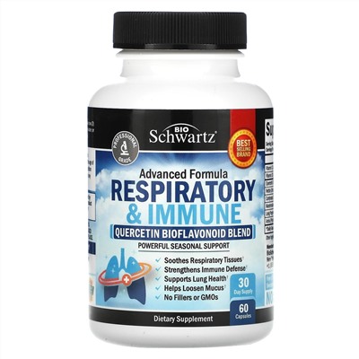 BioSchwartz, Advanced Formula Respiratory & Immune, Quercetin Bioflavonoid Blend , 60 Capsules