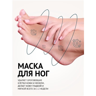 Отшелушивающая маска-носки для ног на основе кокосового молока, 1 пара