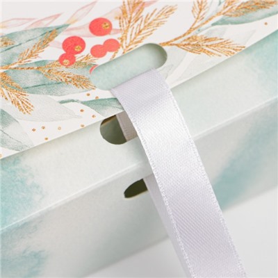 Коробка подарочная новогодняя складная «С Новым годом», 16.5×12×5 см