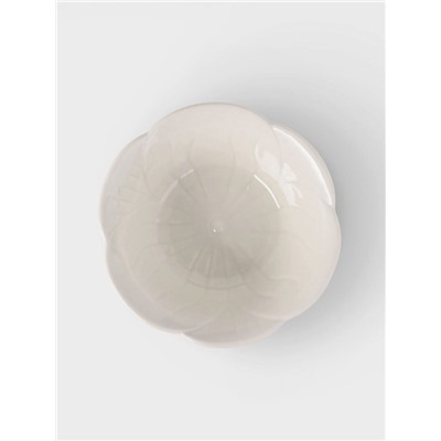 Салатники «Цветок», набор 5 шт.: 1 шт. 390 мл, 4 шт. 100 мл, керамика, белые