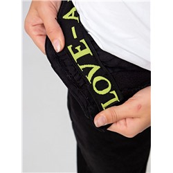 20402 черн Джинсы утепленные для девочек (116-140)