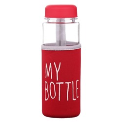 Бутылка для воды My bottle, 500 мл, 19.5×6 см, чехол в комплекте, красная