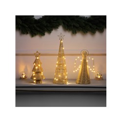 Фигура световая «Ангел плетёный», 32×16×9 см, 20 LED, батарейки ААх2 (не в комплекте), свечение теплое белое