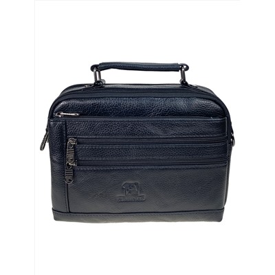 Сумка мужская из натуральной кожи, цвет черный