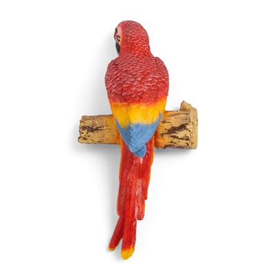 Подвесной декор из полистоуна «Красный Ара», 8×7×26 см