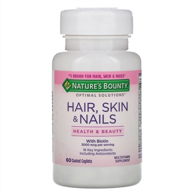 Nature's Bounty, Hair, Skin & Nails, 60 капсул, покрытых оболочкой