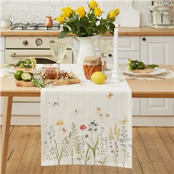 Дорожка на стол «Этель» Wild flowers, 40×149 см, 100% хлопок, репс 220 г/м²