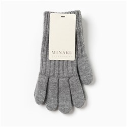 Перчатки женские MINAKU, цвет серый, 21 см