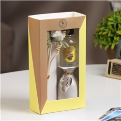 Набор подарочный с диффузором «Ваза с цветком», аромат кофе, «Богатство Аромата»