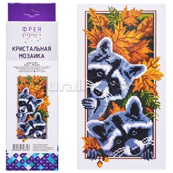 Кристальная (алмазная) мозаика 35.5х19 "Еноты"