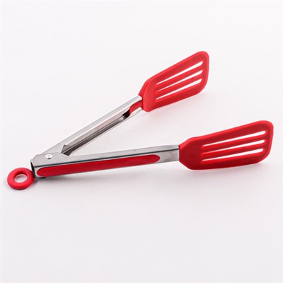 30497 Щипцы кухонные нерж/ст/силикон красные