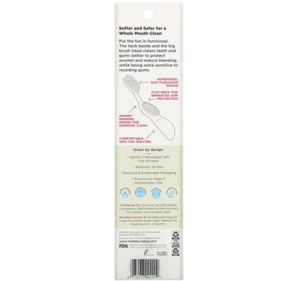 RADIUS, Flex Brush, Soft, Right Hand, Pink, 1 Toothbrush