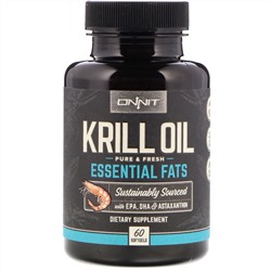 Onnit, Масло криля, незаменимые жирные кислоты, 60 мягких таблеток