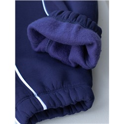 Теплые брюки джоггеры из эластичного футера трехнитки с начесом