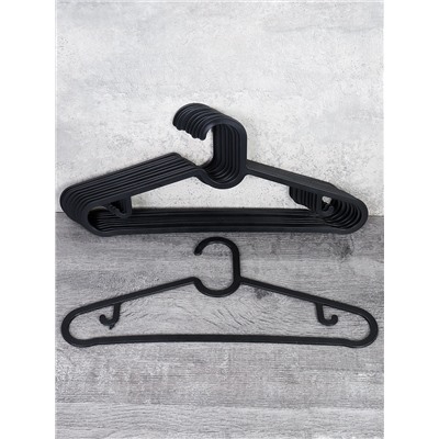 Вешалка для одежды 10 штук набор / DS-13 /уп 30/ черная