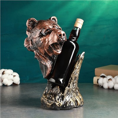 Подставка для бутылки «Медведь», гипс