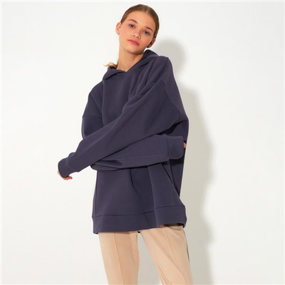 Худи женское MINAKU: Casual Collection, цвет серый, размер 46