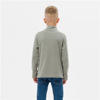 Джемпер детский флисовый MINAKU, зелёно-серый, размер 116-122 см