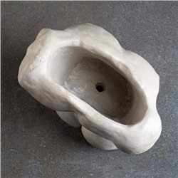 Фигурное кашпо для цветов «Торс», 1 л, 29×28×13 см, керамика, серое