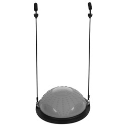 Полусфера BOSU гимнастическая ONLYTOP, массажная, с насосом, 46×20 см, серая