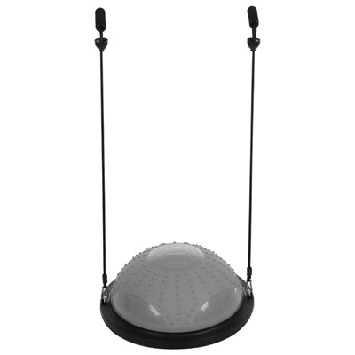 Полусфера BOSU гимнастическая ONLYTOP, массажная, с насосом, 46×20 см, серая
