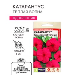 Семена цветов Катарантус "Теплая волна", бургунди, 5 шт