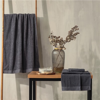 Набор махровых полотенец LoveLife Natural graphite, 3 шт.: 70×130.50×80.30×50 см, хлопок 100%