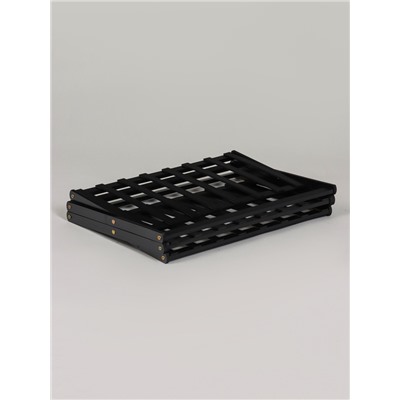 Подставка для цветов Greengo, 3 полки, 50×25×46 см, напольная, бамбук, чёрная