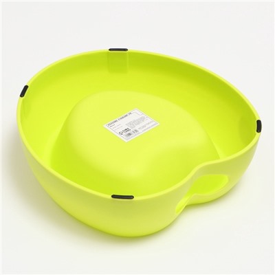 Миска «Сердце», 400 мл, 26.5×25×8 см, пластик, зелёная
