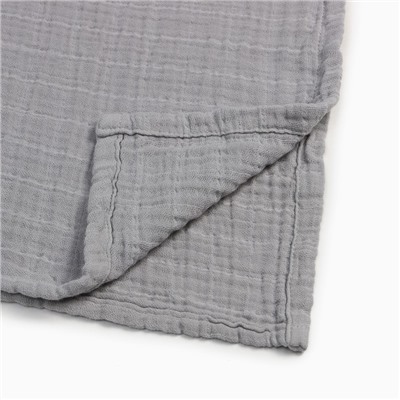 Халат - пончо детский муслиновый LoveLife, хлопок 100%, серый