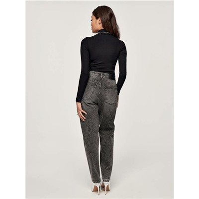 Mom Fit CONTE CON-607 Джинсы mom на пуговицах из денима оксидной варки