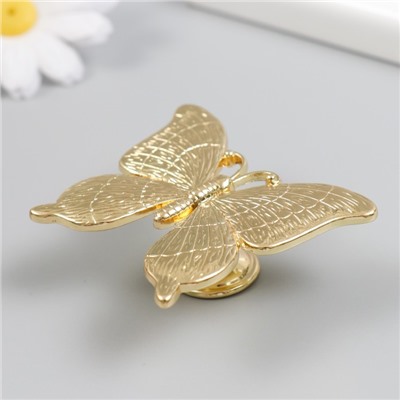 Ручка для шкатулки металл «Бабочка», золото, 5.2×6.3 см