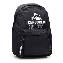 Рюкзак "Censored" подростковый 42x31x20 см (18 л) 500 г, плотный износостойкий полиэстер с водоотталкивающей пропиткой, 1 отделение на молнии с уплотненным отделением для ноутбука до 15 дюймов и книг, бегунок из репсовой ленты с печатью на переднем карман