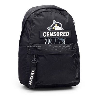 Рюкзак "Censored" подростковый 42x31x20 см (18 л) 500 г, плотный износостойкий полиэстер с водоотталкивающей пропиткой, 1 отделение на молнии с уплотненным отделением для ноутбука до 15 дюймов и книг, бегунок из репсовой ленты с печатью на переднем карман