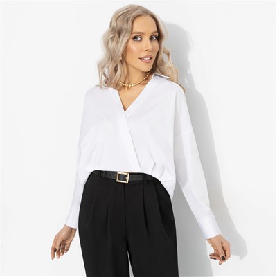 Рубашка хлопковая, На моих условиях (белая)